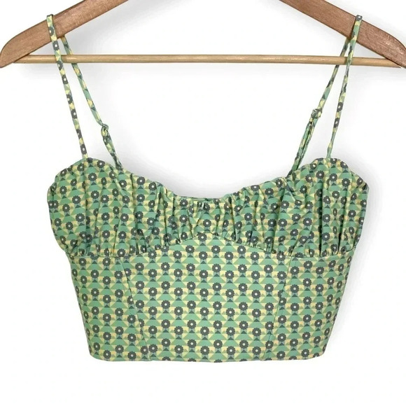 ZARA Bloggers Fav Printed Corset Crop Top - Picture 3 of 6